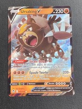 CARTE POKEMON URSAKING V 102/195 FR ULTRA RARE EB TEMPETE ARGENTÉE - NEUF