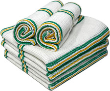 Towelogy® 5 Pack Cotton Dish Cloths Waffle Weave White Super Absorbent LINT FREE