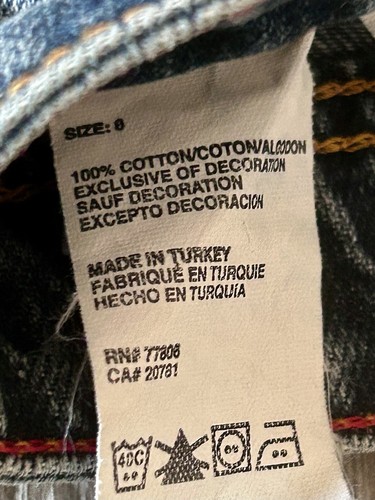 NWT Tommy Hilfiger Jeans Womens Size 8 Blue Denim Pants 32x32” Vintage 2002 - Afbeelding 10 van 24