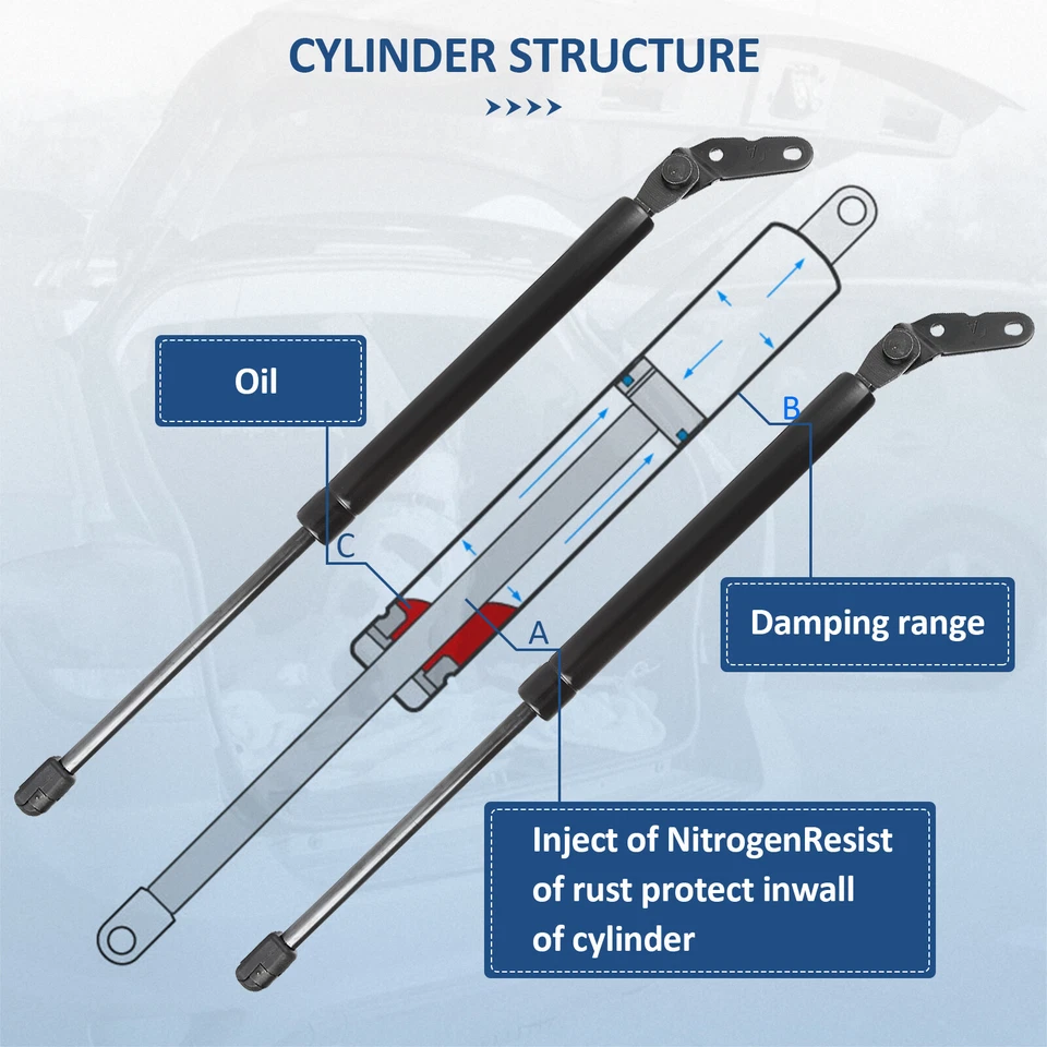 For 2000-2005 Toyota Celica Qty 2 Rear Hatch Tailgate Lift Supports Shock Struts Foto 2 de 4