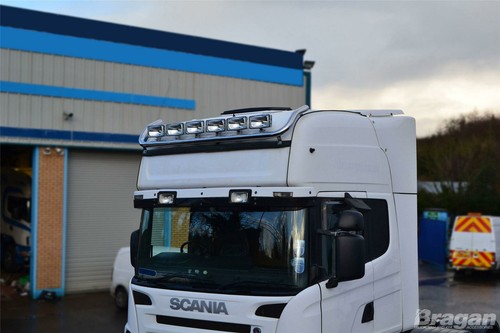 Roof Bar + Flush LED + Rectangle Spots To Fit Scania PGR6 Series 2009+ Highline - Picture 2 of 6