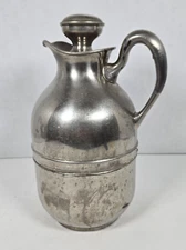 The Icy Hot Bottle Company Insulated Glass Lined Vintage Pitcher Metal Cork Lid