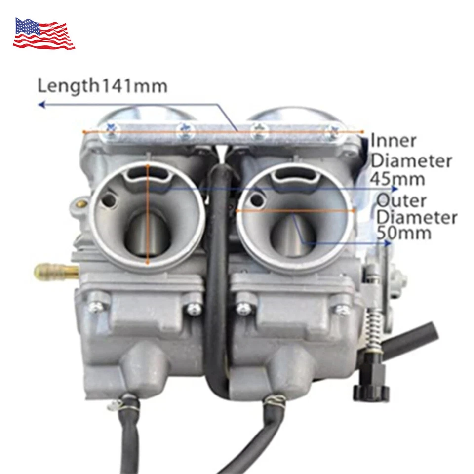 Carburador Doble Carburador ASSY Set Cámara Para Honda Rebel CA CMX 250 C CA250 CMX250 Foto 4 de 4