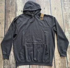 VINTAGE RUSSELL ATHLETIC BIG & TALL PULLOVER HOODIE CHARCOAL GRAY MENS 3XLT NEW