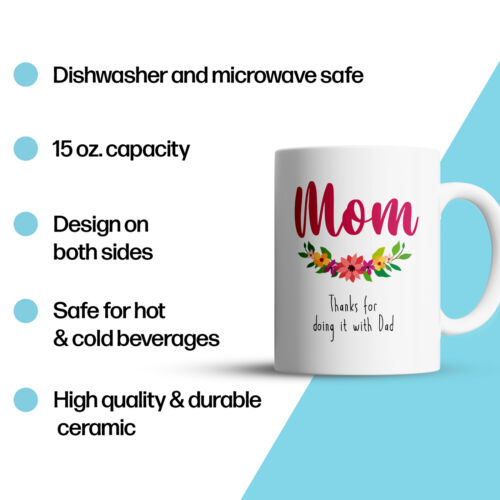 “Thanks For Doing It” Large 15oz Mug - Funny Gift for Mom - Picture 2 of 5