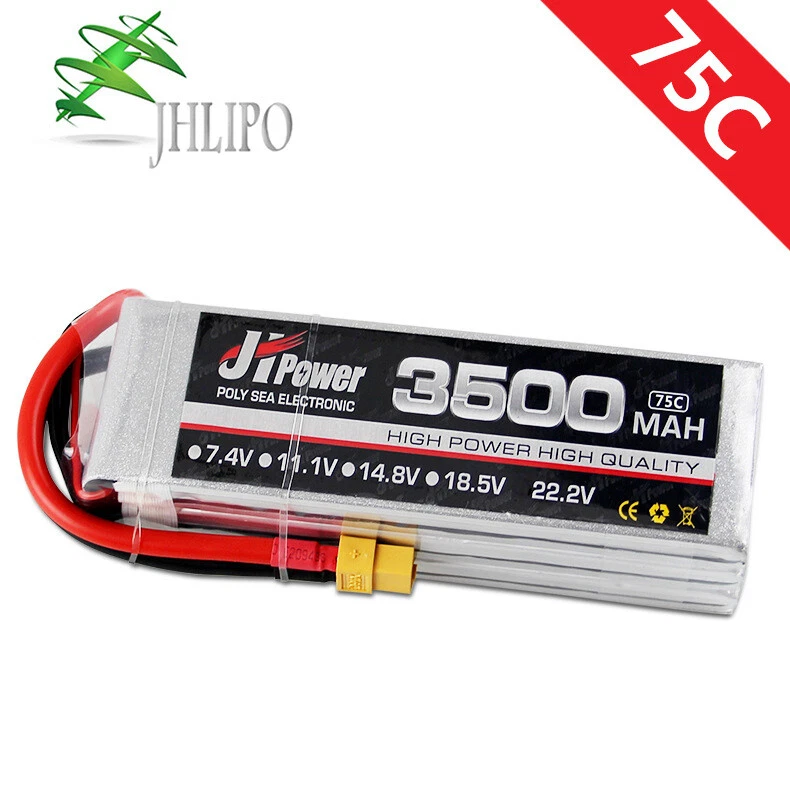 JHPOWER 3500mAh 14.8V 75C 4S Battery Rechargeable for Model Airplane/Car/Boat - Image 2 of 4