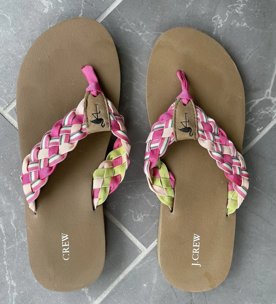 J crew flamingo flip best sale flops