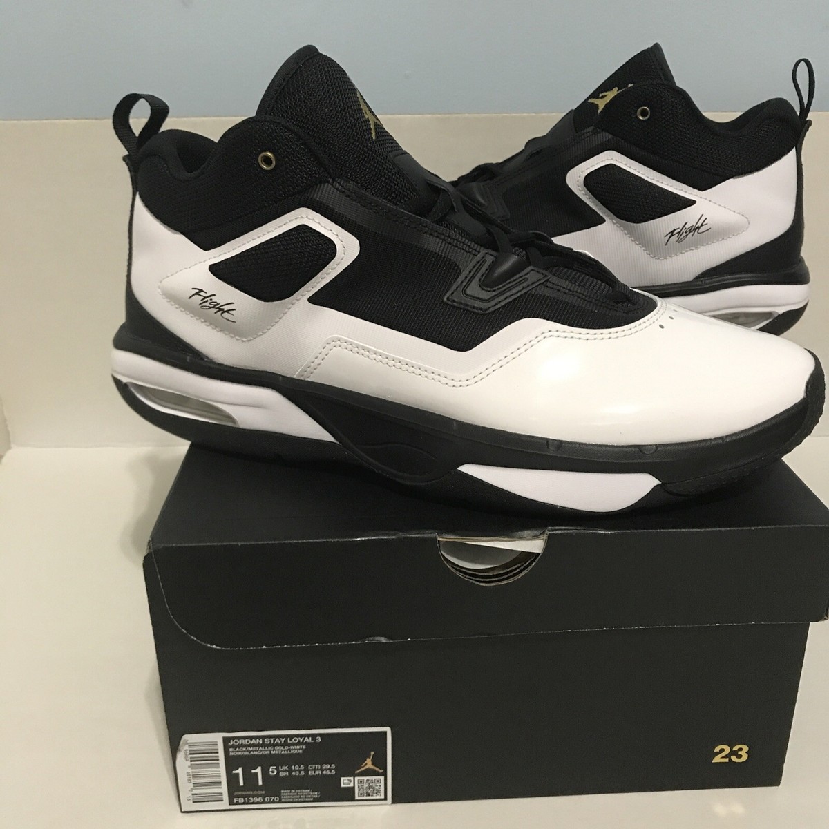 Nike Air Jordan Stay Loyal 3 Black Metallic Gold White FB1396-070 