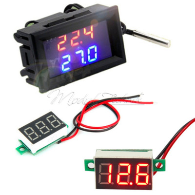 DC 12V W1209WK LED Thermostat Temperature Controller+Red LED Voltage Meter