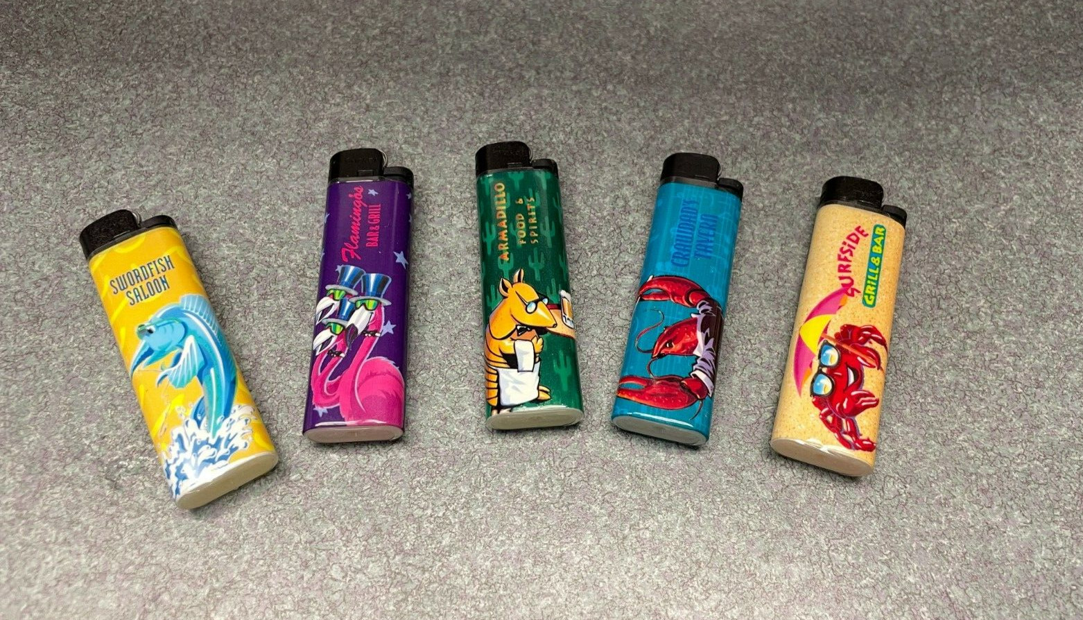 S Select Weekends Flamingo Bar & Grill Lighter Set Crab Fish