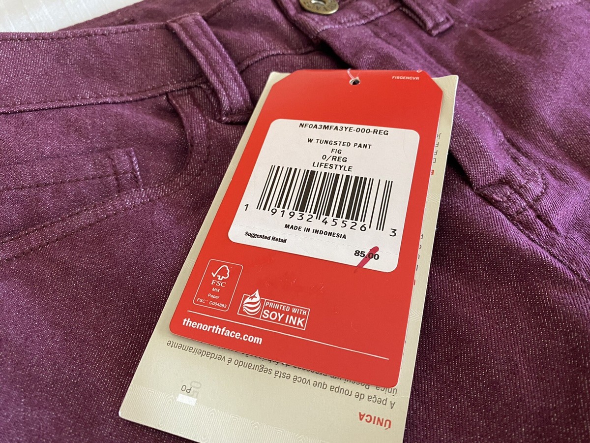 The North Face Women's Slim Fit Tungsted Pant Fig Sz 0 Authentic
