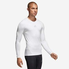 NWT men's XL adidas Alphaskin White Compression Gym Sports Athletic shirt CW9487