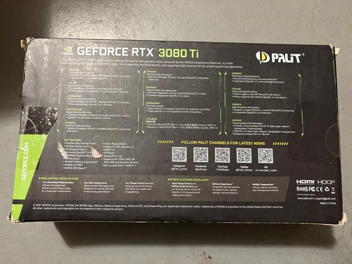 Palit NVIDIA GeForce RTX 3080 Ti GamingPro 12GB GDDR6X LHR HDMI/DP Graphics Card - Picture 3 of 16
