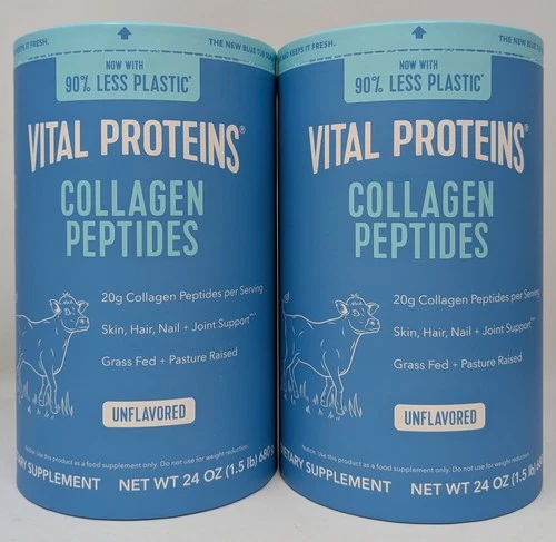 Vital Proteins Collagen Peptides Dietary Supplement Powder 24 oz Lot of 2 48oz
