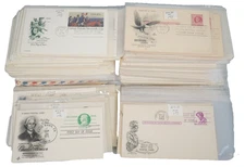 US 1949-1990s COLLECTION OF 335 POSTAL STATIONERY CARD FIRST DAY COVERS