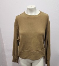 Varley Maybrook Boxy Rib Sweatshirt Womens SZ Medium Antique Bronze Lagenlook