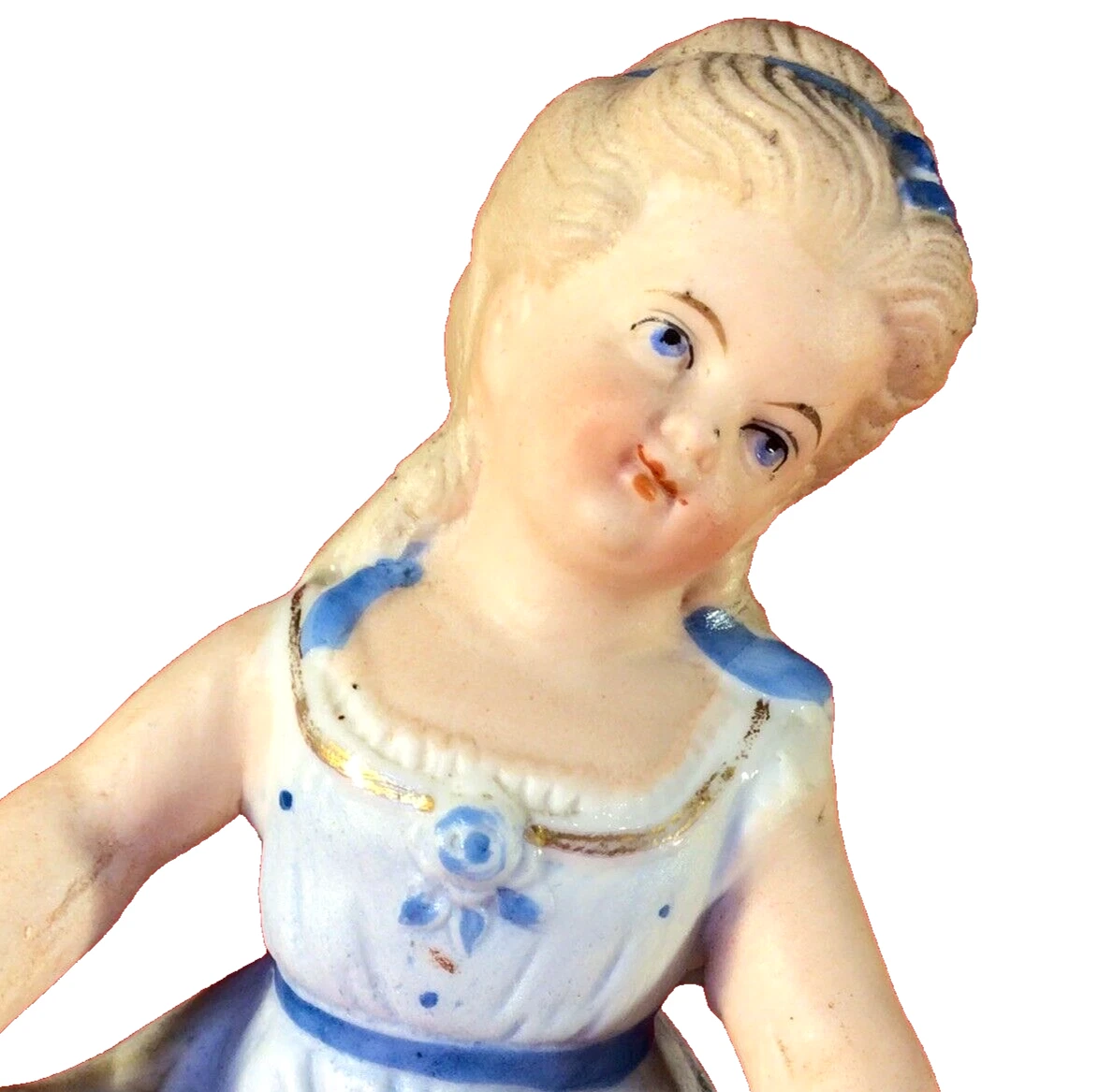 German Girl Figurine In Antique Ceramic & Porcelain Figurines for