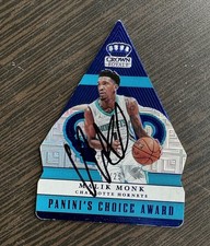 2017-18 Crown Royale Malik Monk Panini's Choice Award Auto Blue 12/25 #PC-8 RC