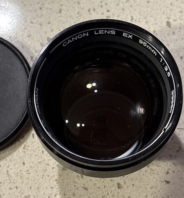 Canon EX 95mm f/3.5 MF Manual Focus Prime Lens Man In Japan...includes Both Caos
