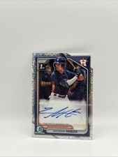 2024 Bowman Chrome Prospect 1st AUTO Speckle Refractor Anthony Huezo /299