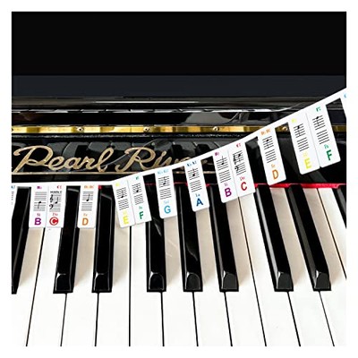 Colorful Removable Piano Keyboard Note Labels, Silicone Piano Notes colorful