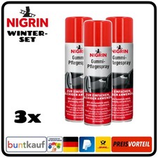 3x NIGRIN Gummipflege-Spray, Pflege für Gummiteile am Auto 300 ml. (3 Stück)