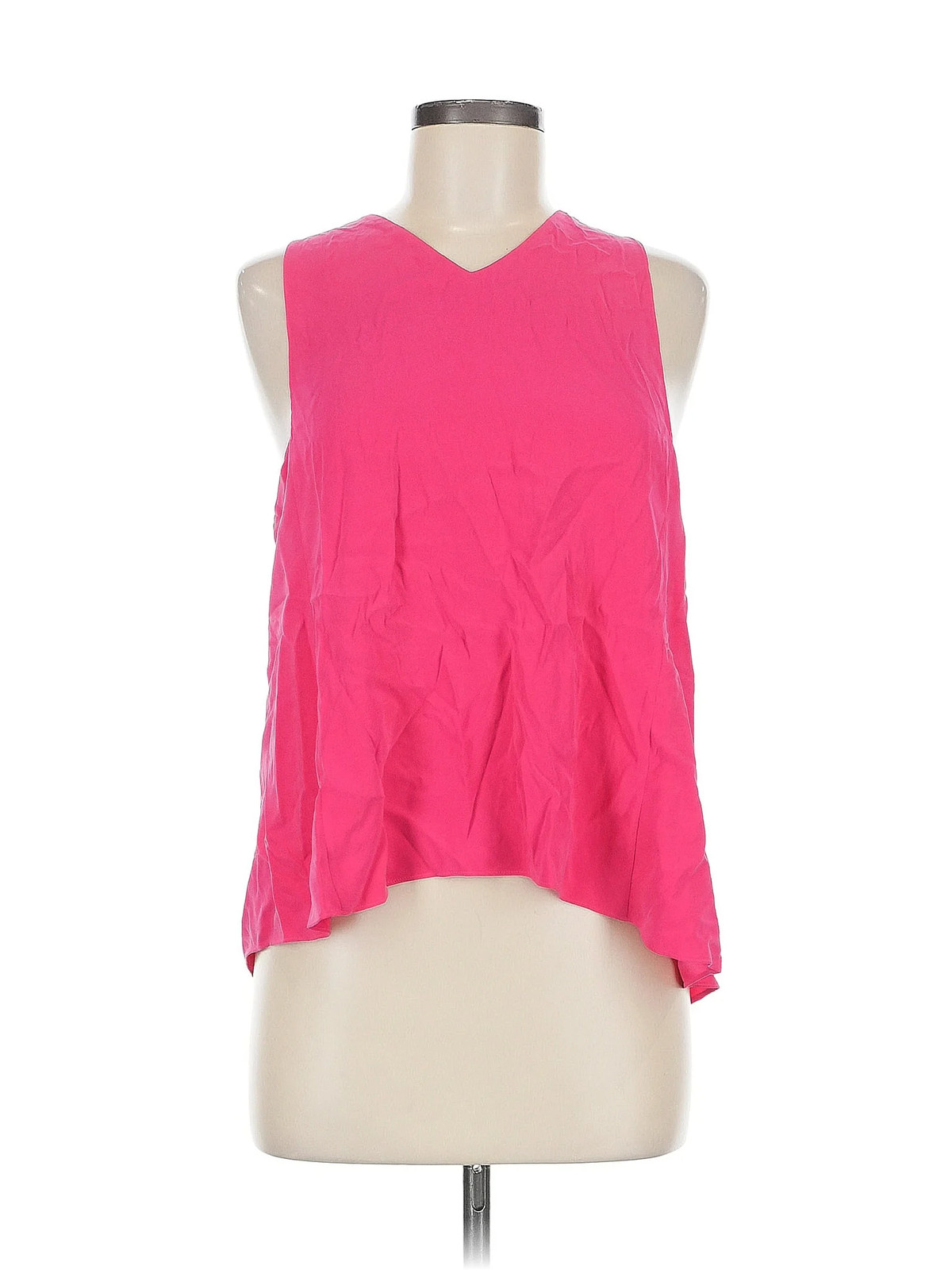Ramy Brook Women Pink Sleeveless Silk Top M