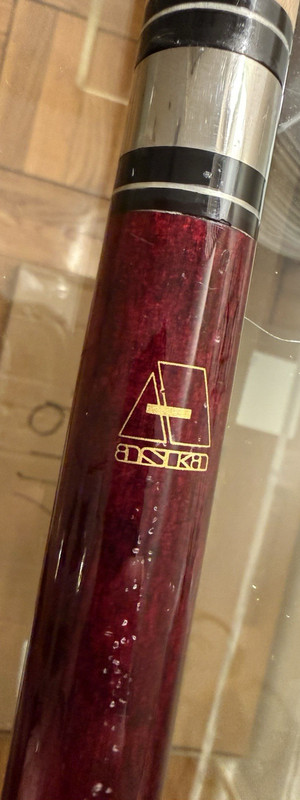 Kids  short 48” ASKA Two-Piece Billiard Pool Cue Red Wood Shaft White Butt Cap