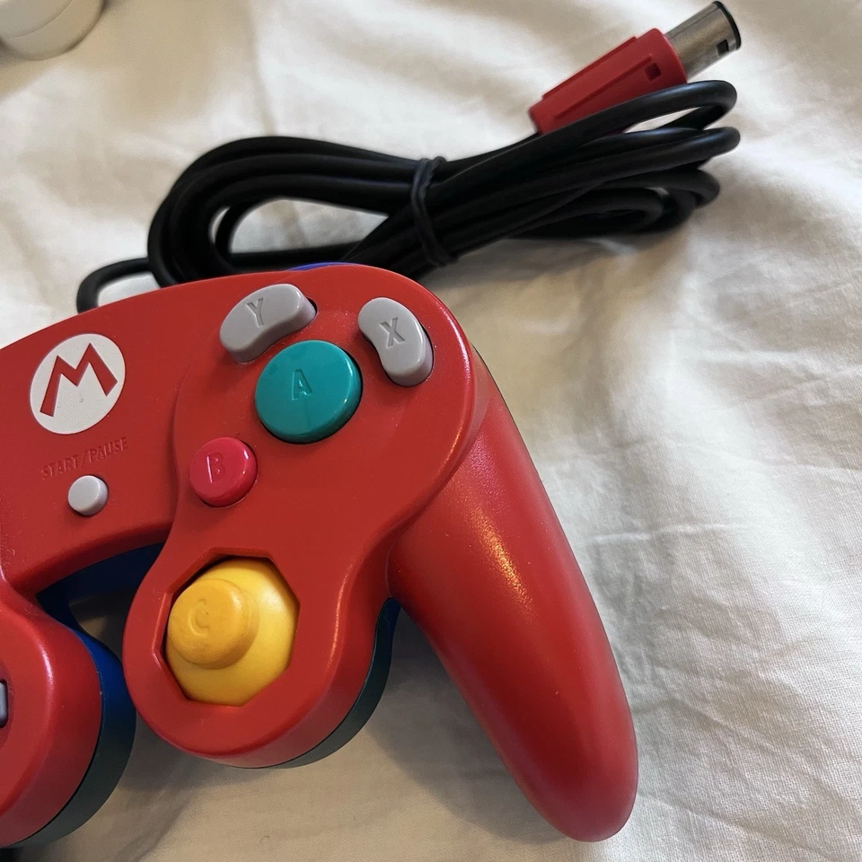 Club Nintendo Official Gamecube Controller  Tested Mario Red Blue Limited Japan - Image 2 of 4