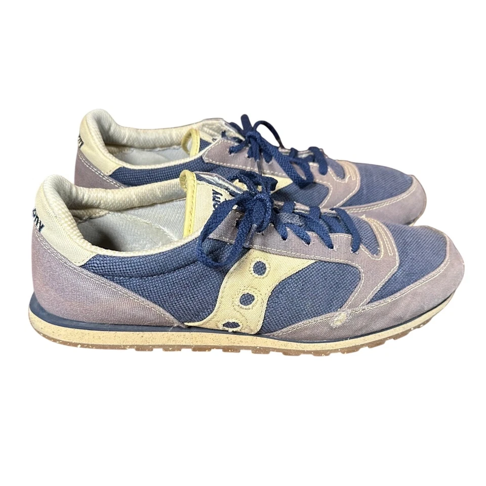 Saucony Shoes Mens 14 Jazz Low Pro Vegan Sneakers Blue Gray Lace Up 2887-12 - Image 3 of 4