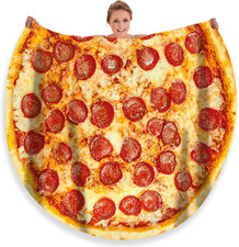 Pizza Blanket for Adult and Kids Novelty Food Adult Size Funny Realistic Throw F