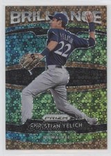 2020 Prizm Brilliance Quick Pitch Bronze Donut Circle 4/25 Christian Yelich 4r3