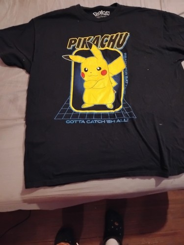 Pokémon Pikachu  T-shirt Ready For Battle Size -X Large, Black T-shirt .XL