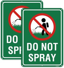 2PC Do Not Spray Signs, 10"X7" No Spray Pesticide Sign,Reflective Rust Free Alum