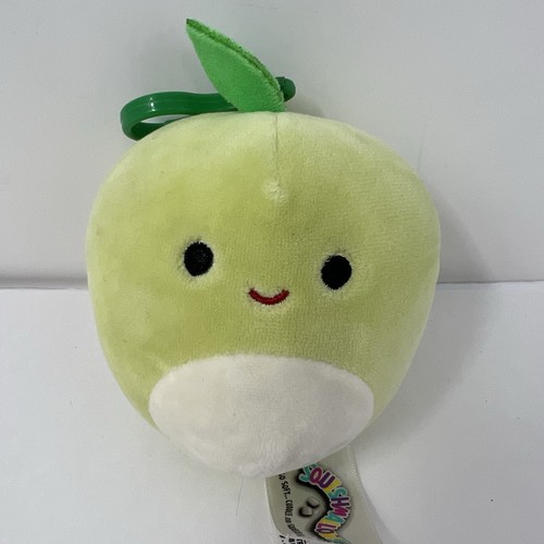 Squishmallows Ashley green apple plush clip on bag hanger stuffed toy - Picture 6 of 8