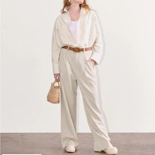 Women’s Everlane The Draper Pleated Pant - Buttersmooth - Sandstone - 4S