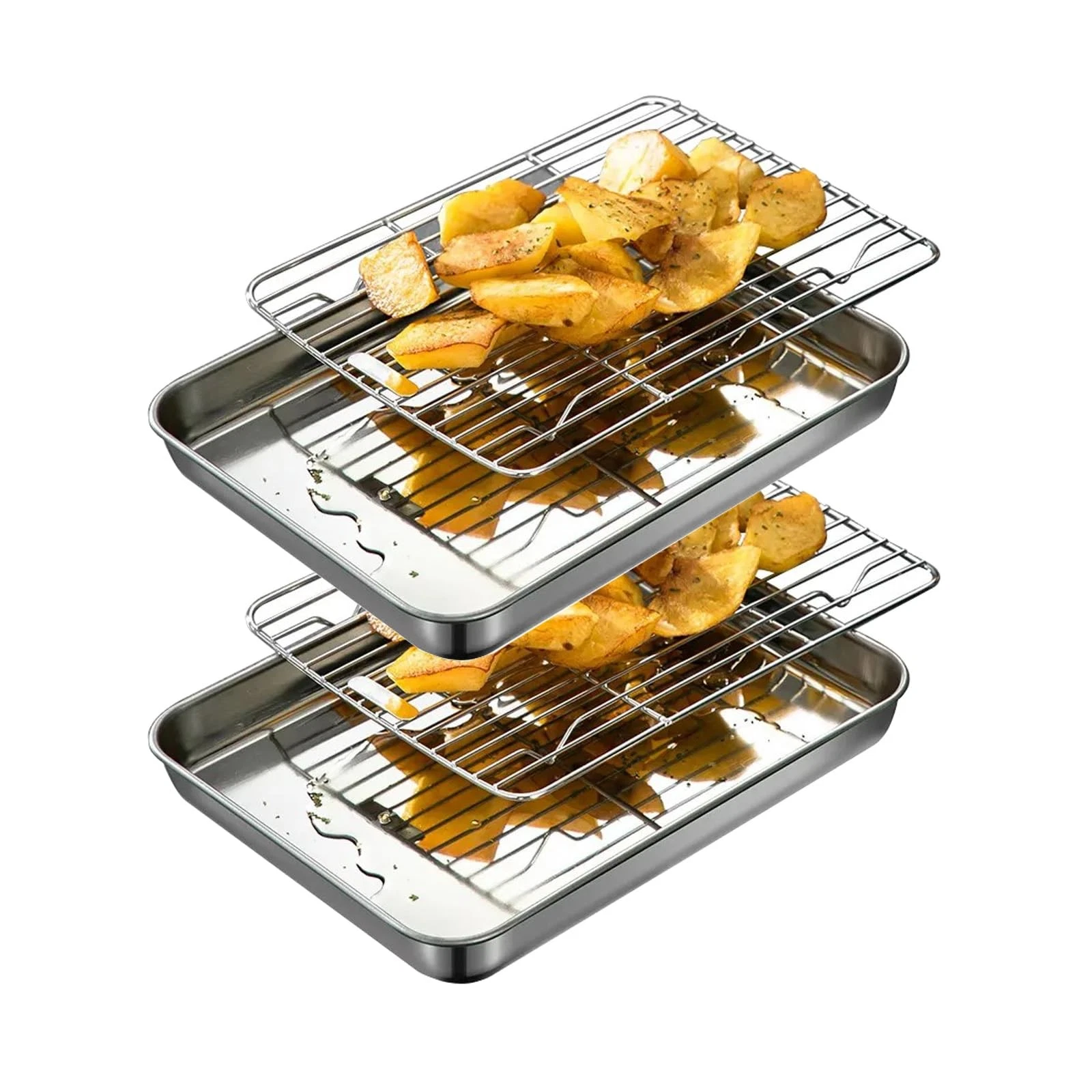 Extra Small Serving Trays with Cooling Wire Racks Set Stainless Steel 304 Tin...
Opens in a new wind