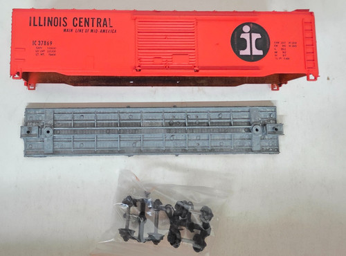 Kit de coche de caja escala HO Roundhouse 50' Illinois Central #37869 nuevo de stock con caja | Zustand: Used