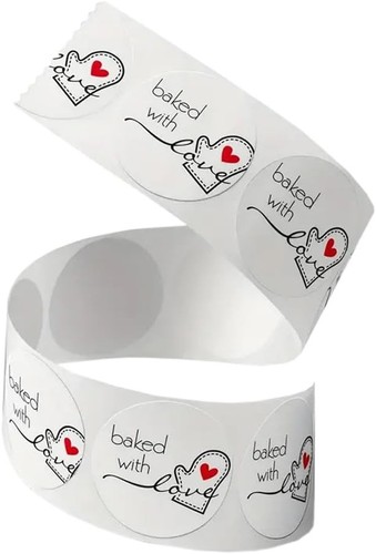 50 Sticker Homemade withLove Bags Boxes bake Stickers Packaging Business Labels - Picture 7 of 23