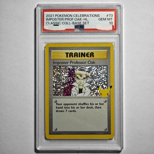 PSA10 2021 POKEMON CELEBRATIONS CLASSIC COLLECTION IMPOSTER PROFESSOR OAK-HOLO