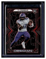 2022 Obsidian Electric Etch Red #165 Ty Chandler ROOKIE CARD RC VIKINGS /10 . rookie card picture