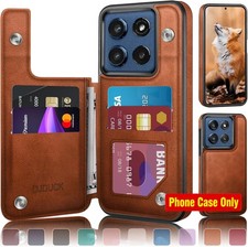 Wallet Case with Card Holder for Moto G Stylus 2025/2026, Light Brown, Shockproo