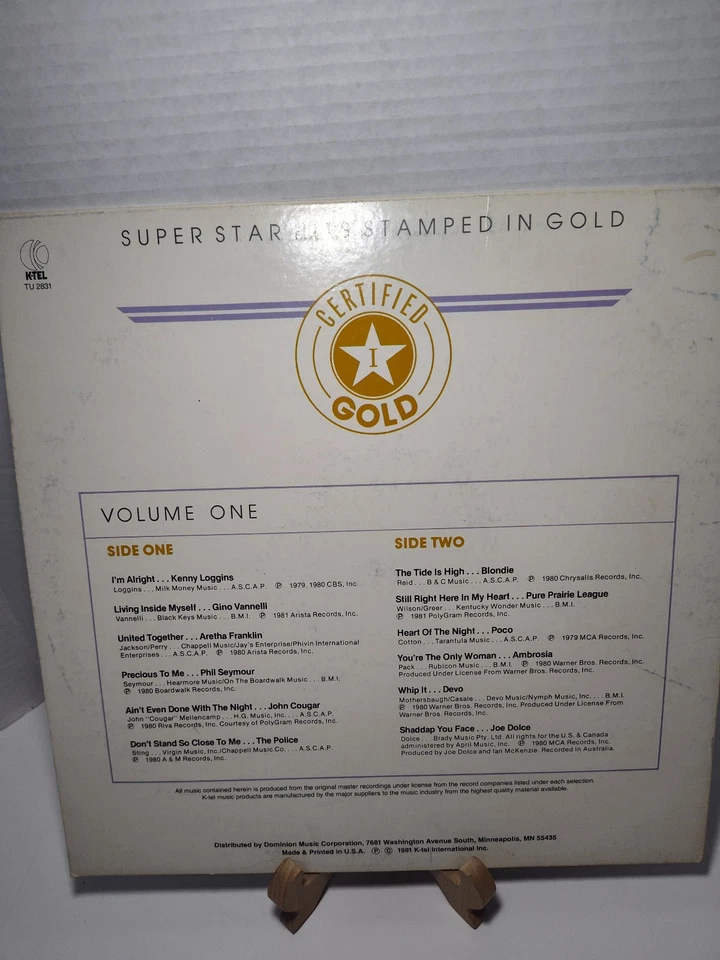 K-TEL PRESENTS CERTIFIED GOLD VOLUME ONE 2X-LP 1981 - Image 2 of 4