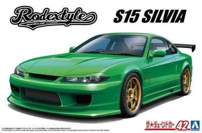 Aoshima 1/24 1999 Nissan Silvia S15 Spec R Rodextyle Tuned Car #42 JDM Model Kit