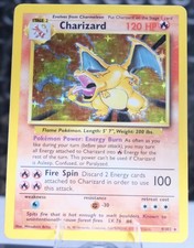 Pokemon Charizard 4/102 Base Set Holo Rare Vintage WOTC 1999 Unlimited