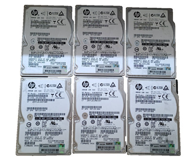 LOT of 6 HP EG0300FBVFL 641552 300GB 2.5'' 6Gb/s 10K SAS HDD sku6505 Tested 100%!