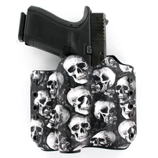 OWB Light Holster - FN Handguns - Streamlight TLR-3- Optic -Multi Skulls