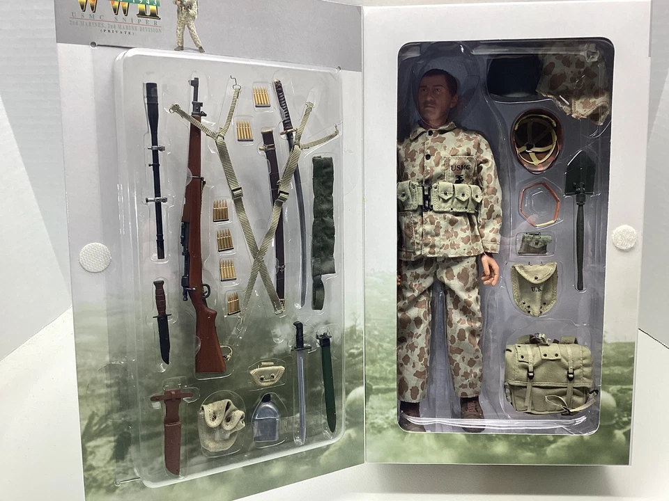 Segunda Guerra Mundial Dragón EE. UU. USMC FRANCOTIRADOR 2º MARINES PRIVADO ALAN TARAWA 1943 1/6 NUEVO EN CAJA Foto 2 de 4