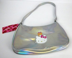 2022 Shein Sanrio Hello Kitty Silver Irridescent Small Vinyl Purse