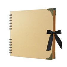 Memory Scrapbook, 8x8 Inches, 60 Pages, Hardcover, Brown